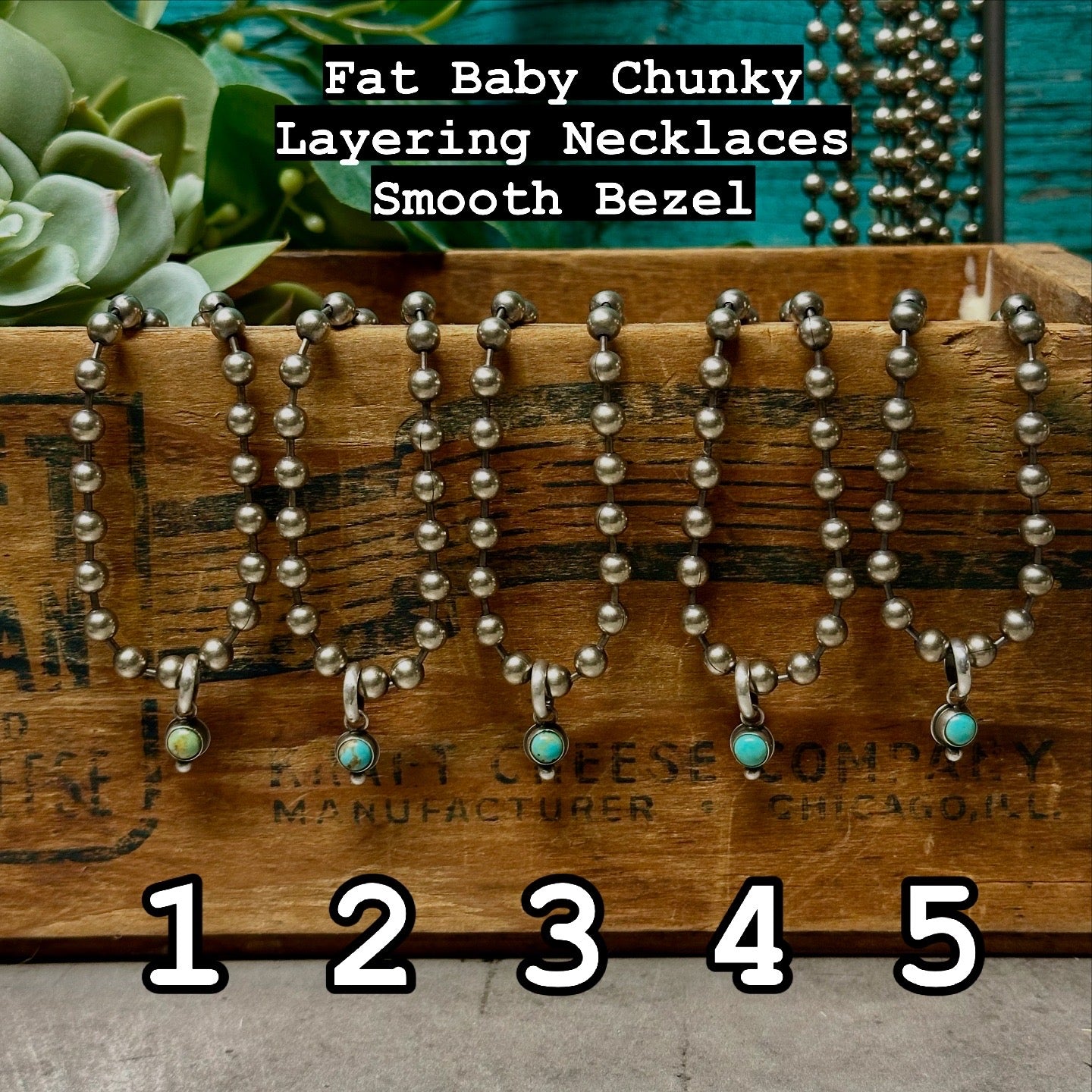 Fat Baby Chunky 18” Layering Necklace - Smooth Bezel