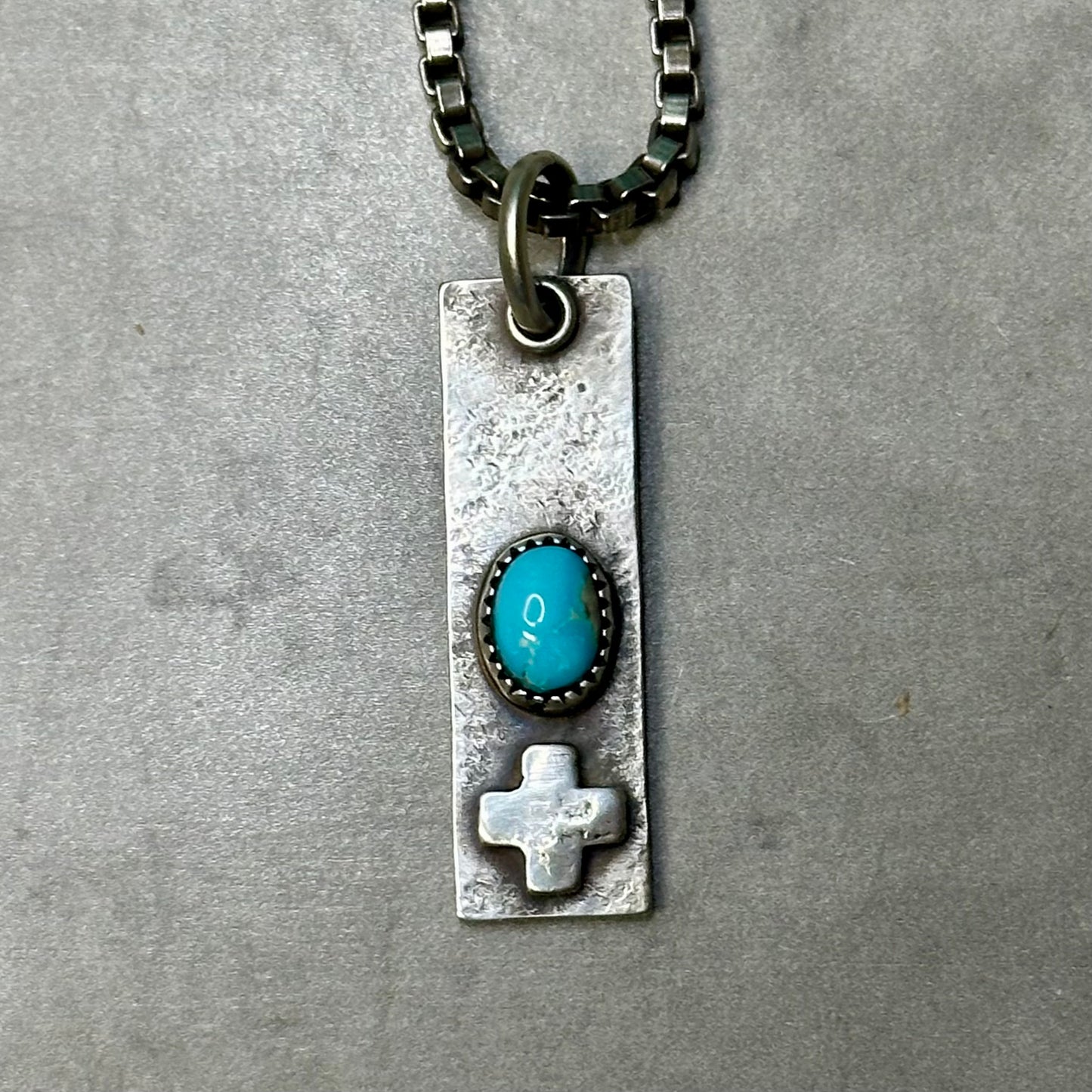 Unisex Crossroads Pendant on Venetian Box Chain