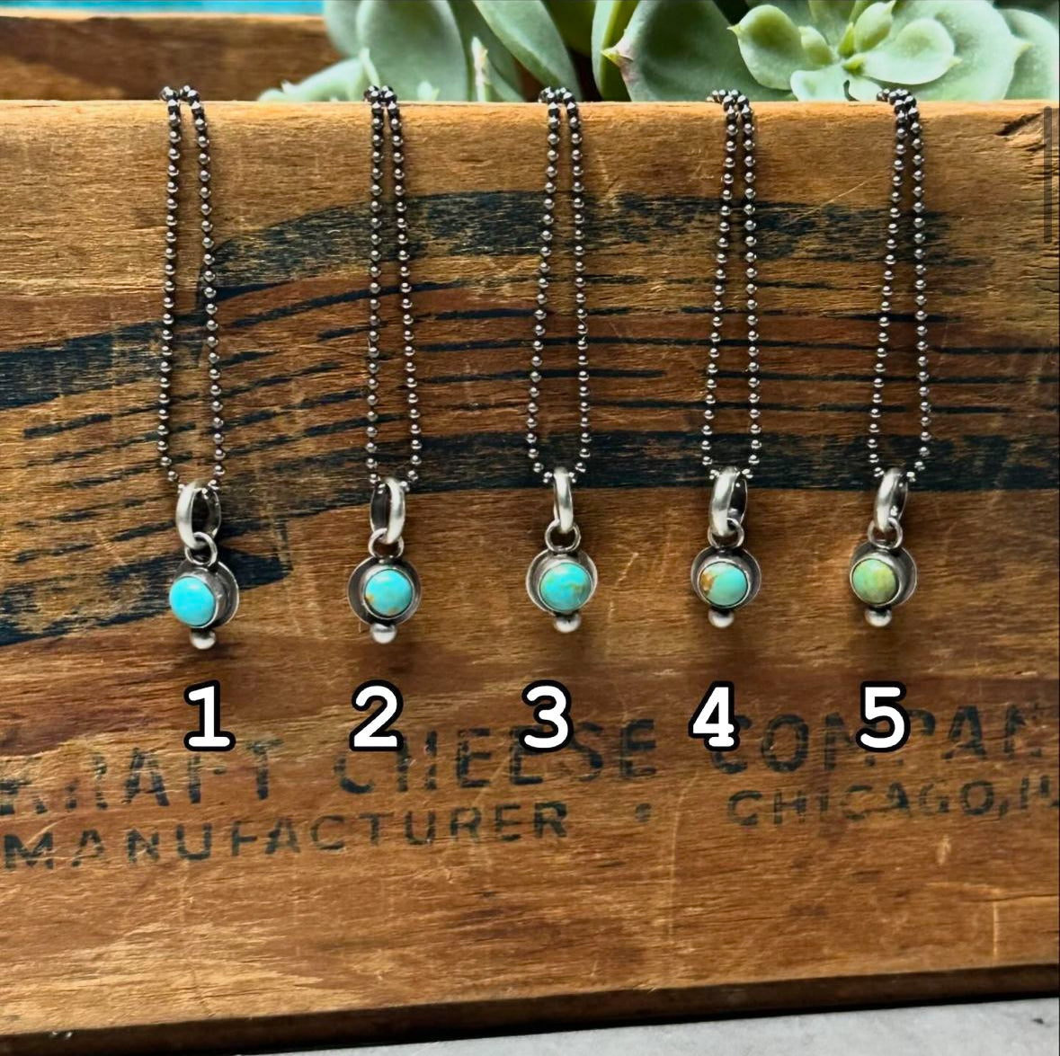 Tiny Turquoise Layering Necklace - Smooth Bezel